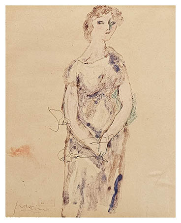 Jules Pascin Portrait d'une jeune femme 1914